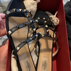 Valentino rockstud slide sandal
